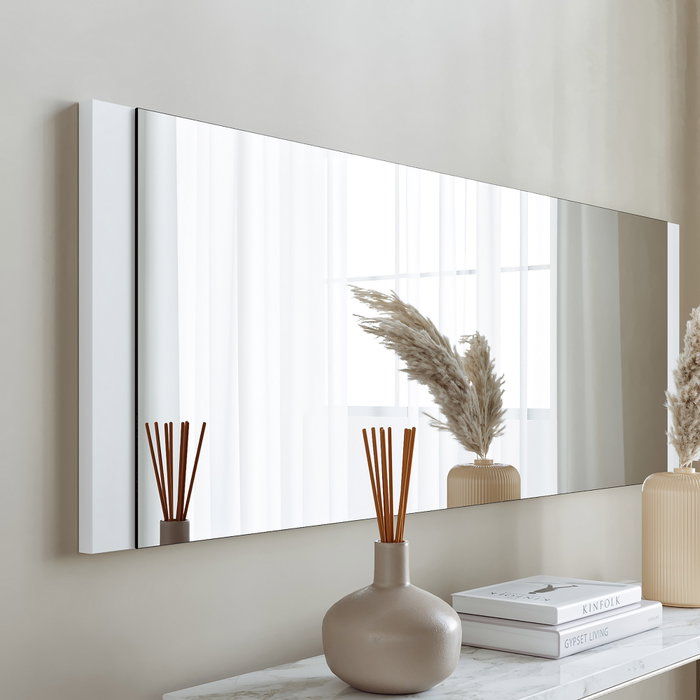 Hanah Home Espejo Basic 40x120 cm Blanco Madera MDF Decorativo
